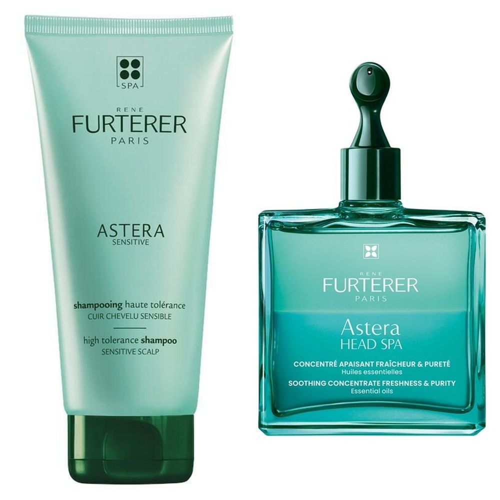 René Furterer Astera Sensitive Shampoo alta tollerabilità + Concentrato lenitivo freschezza e purezza Trattamento cuoio capelluto