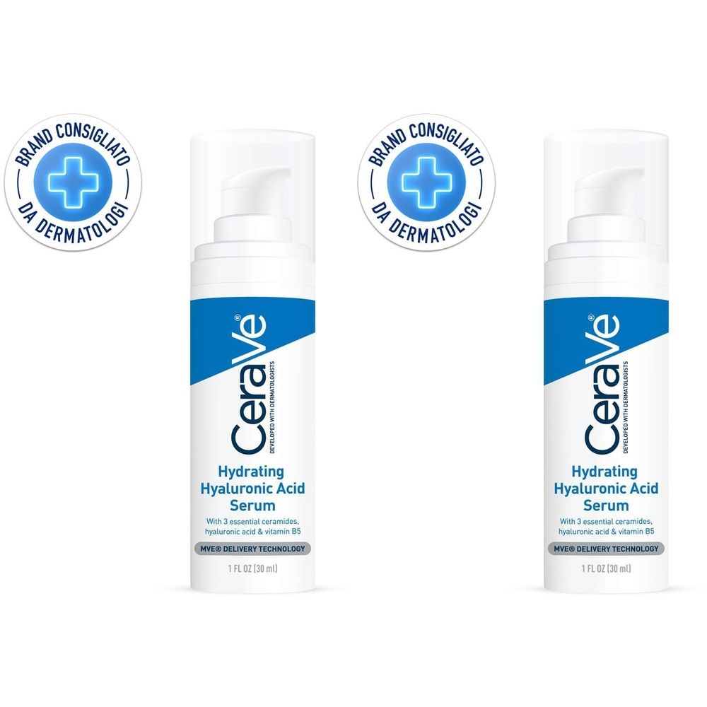 CeraVe Siero Idratante Viso con Acido Ialuronico, Gel in Crema 3 Ceram