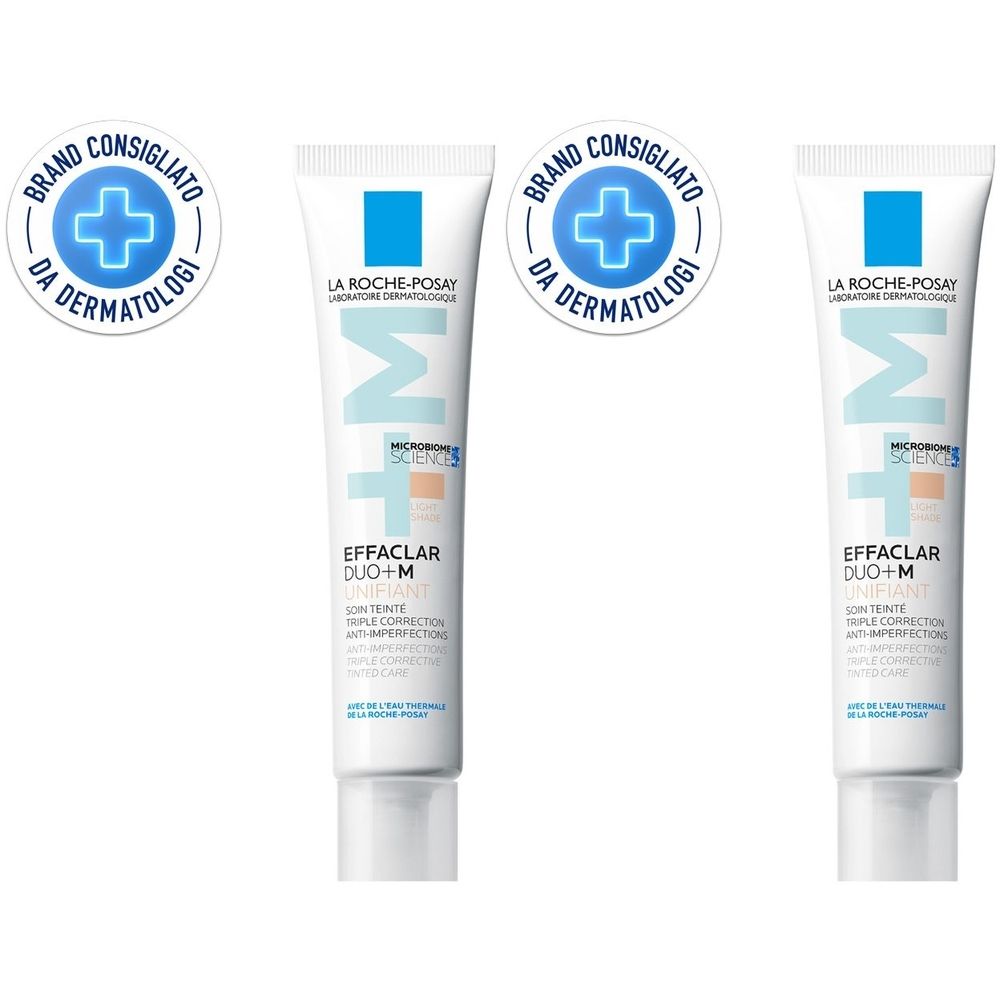 La Roche-Posay Effaclar Duo+M Unifiant Light trattamento correttivo uniformante e purificante con nuovo attivo phylobioma e niacinamide per pelle mista, grassa o a tendenza acneica 40ml