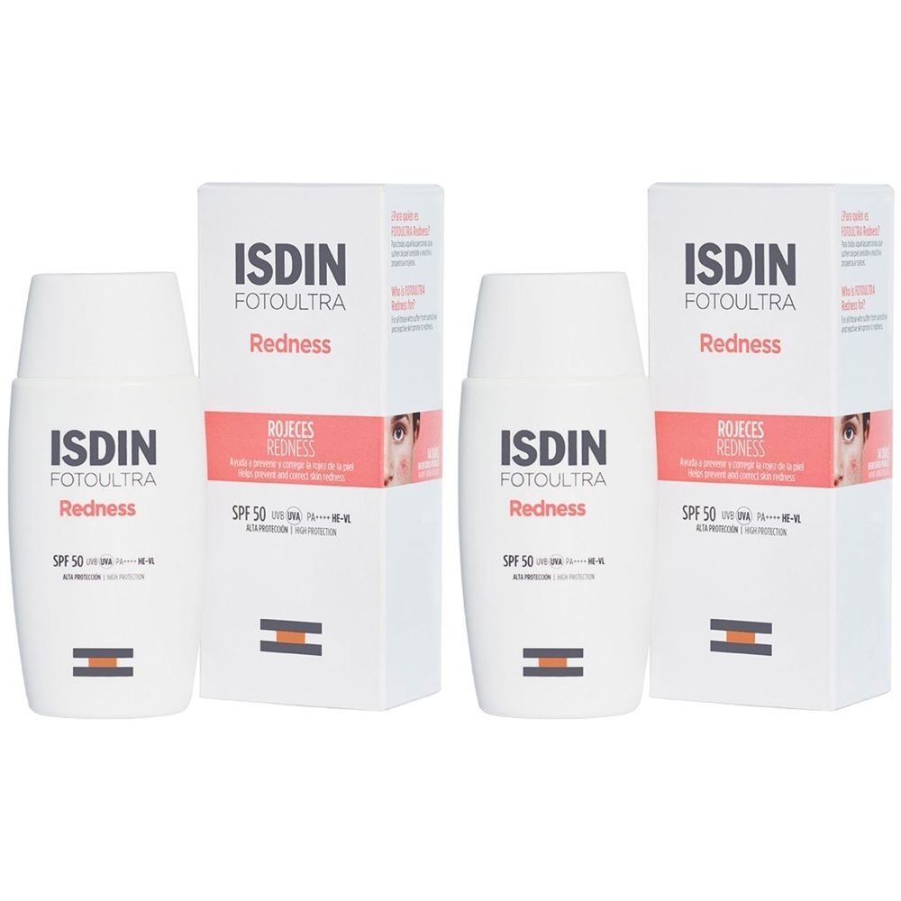 ISDIN Fotoultra Redness SPF50 50ml - Protezione Solare Antirossore Set
