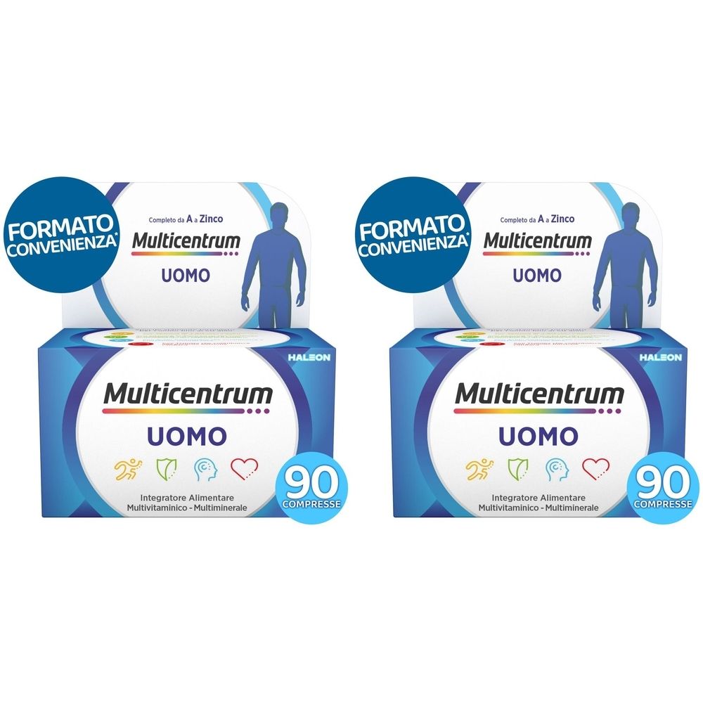 Multicentrum Uomo 90 Compresse Integratore Multivitaminico per Uomini fino i 50 anni