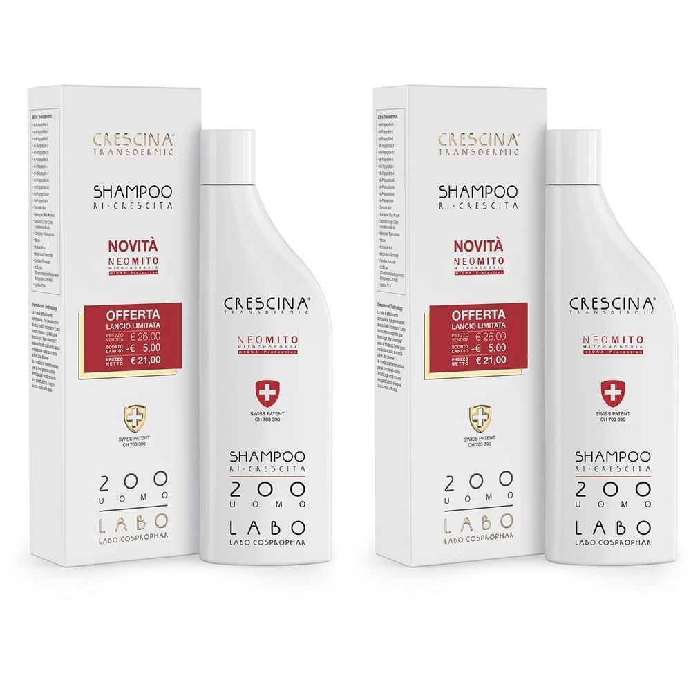 LABO Crescina Transdermic Shampoo Ri-Crescita Neo-Mito Fomula 200 Uomo