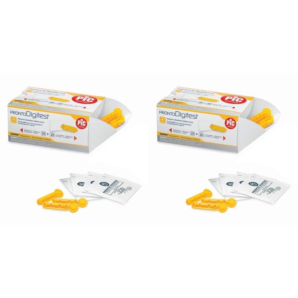 Pic Solution Pronto Digitest 25 Tamponcini + 25 Lancette 30G