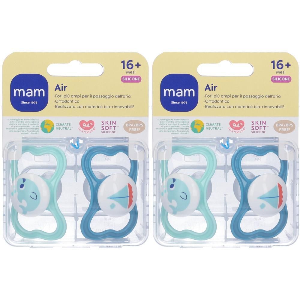 Mam Air Succhietto 16+ Mesi Silicone Maschio 2 Pezzi