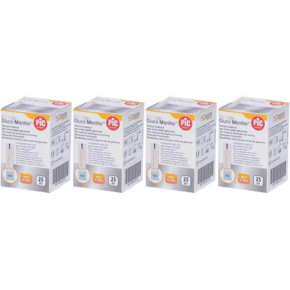 PIC Strisce Test Glicemia per Pic Safe Gluco Monitor 25 Pezzi