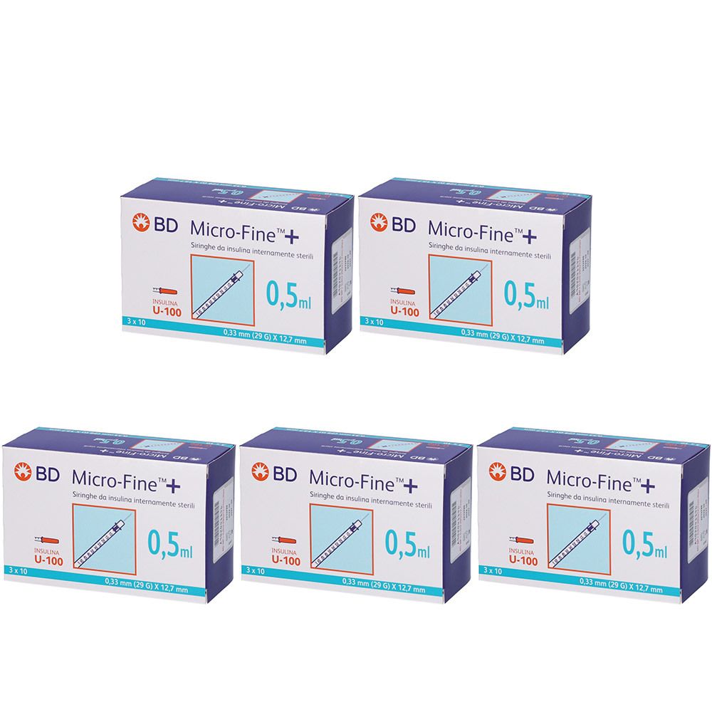 BD Micro-Fine™ + 0,5 ml 0,33 mm (29G) x 12,7 mm