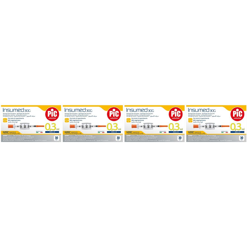 Pic Solution Siringa per Insulina 0,3 ml 30 G x 8 mm