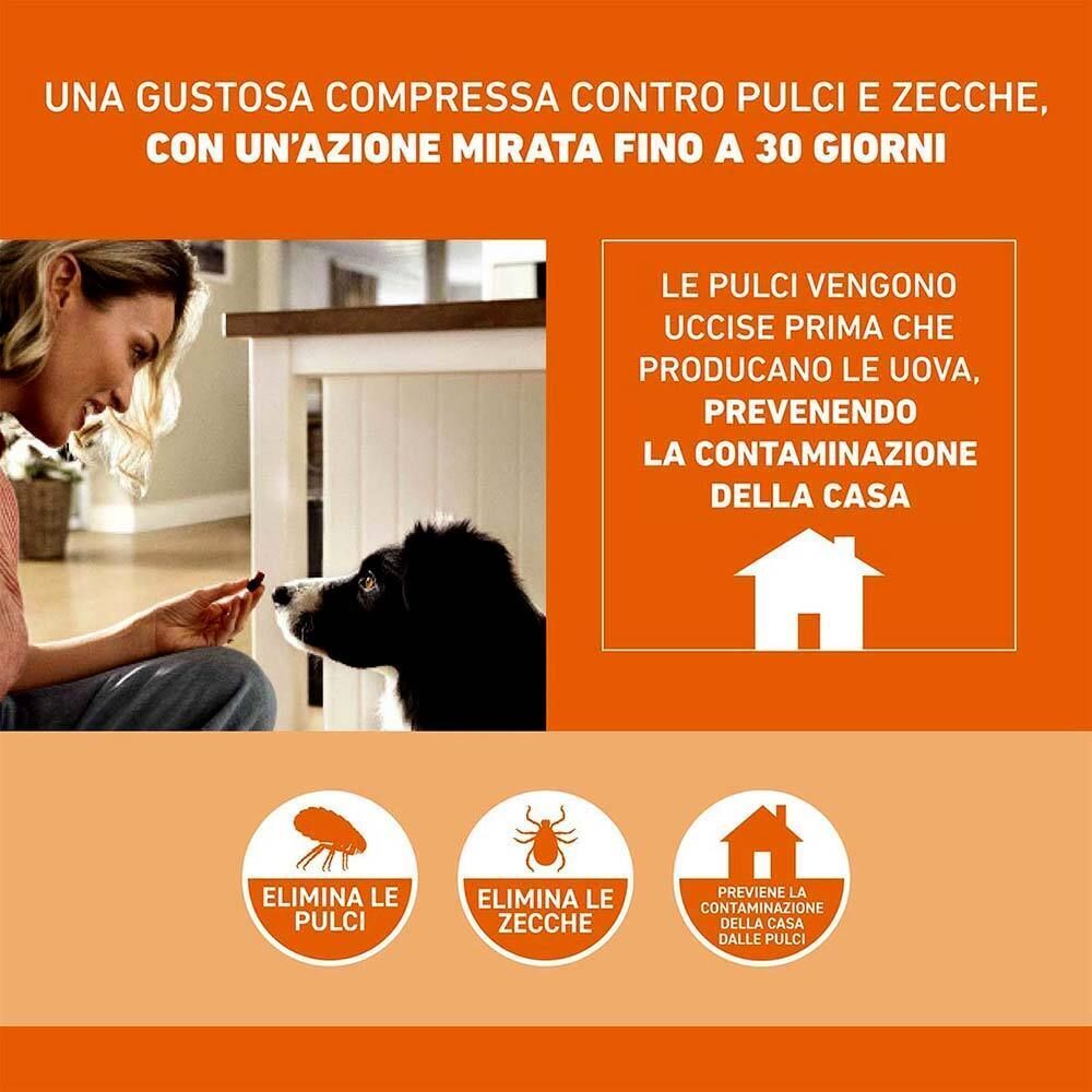 FRONTPRO x3 Compresse Masticabili, Antiparassitario Per Cani (10-25Kg) Contro Pulci E Zecche