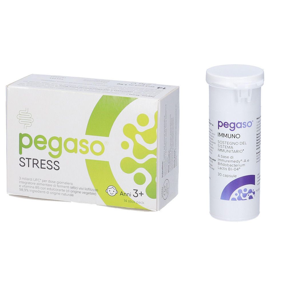 Pegaso Immuno 30 Capsule + Pegaso Stress 14 Stick Pack