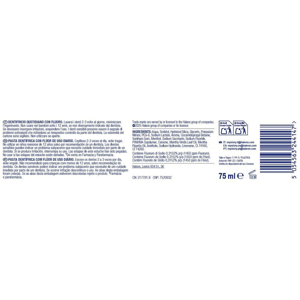 Sensodyne Expert Protect Rinforzo Smalto, Denti Sensibili, 75ml