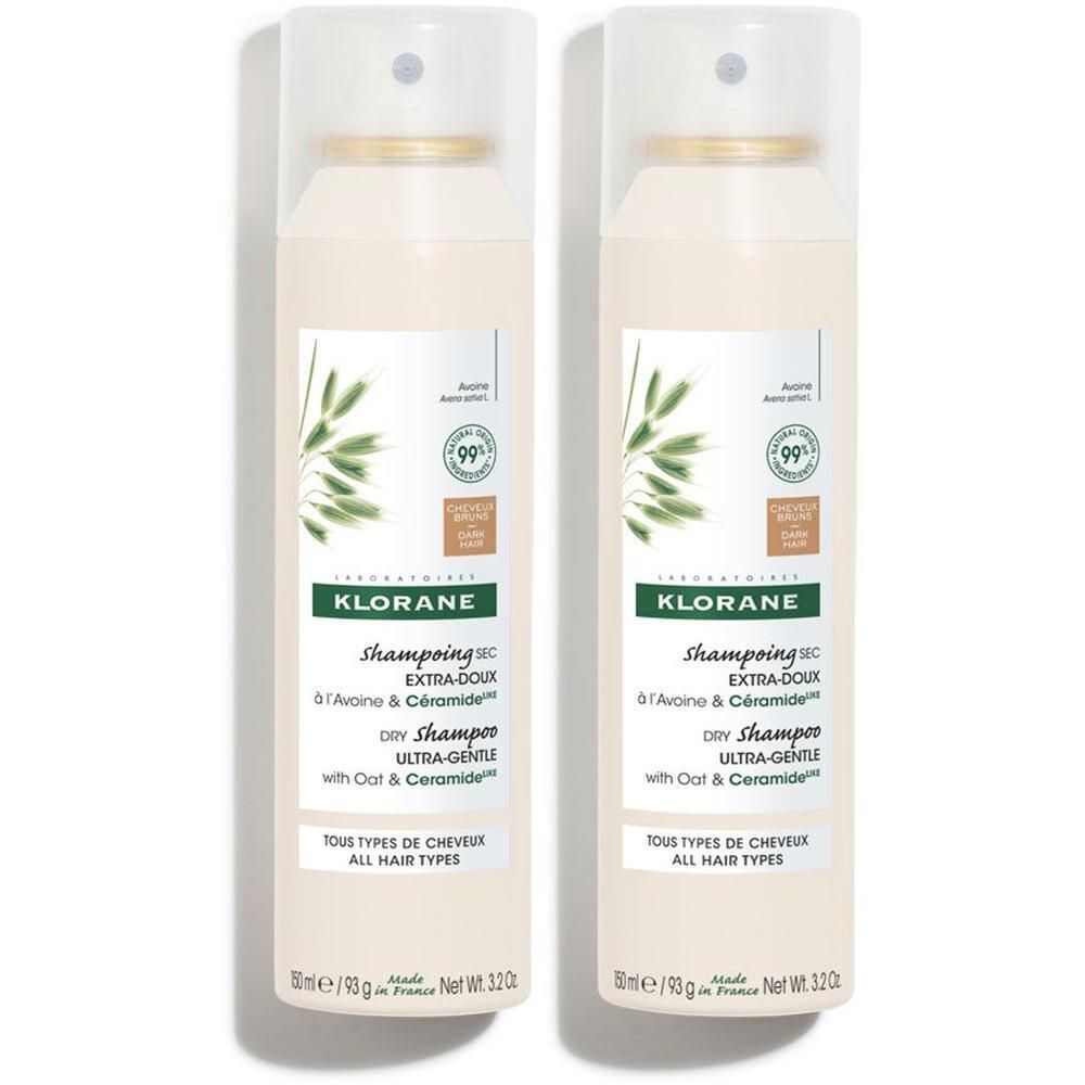 Klorane Shampoo Secco Extra-Delicato all'Avena & Ceramideá´¸á´µá´·á´± 150ml - Capelli scuri - risparmia il 10% con il codice: pfabre10