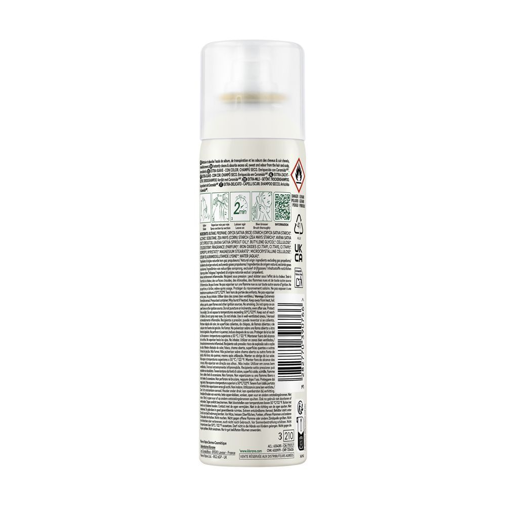 Klorane Shampoo Secco Extra-Delicato all'Avena & Ceramideá´¸á´µá´·á´± 150ml - Capelli  scuri - risparmia il 10% con il codice: pfabre10