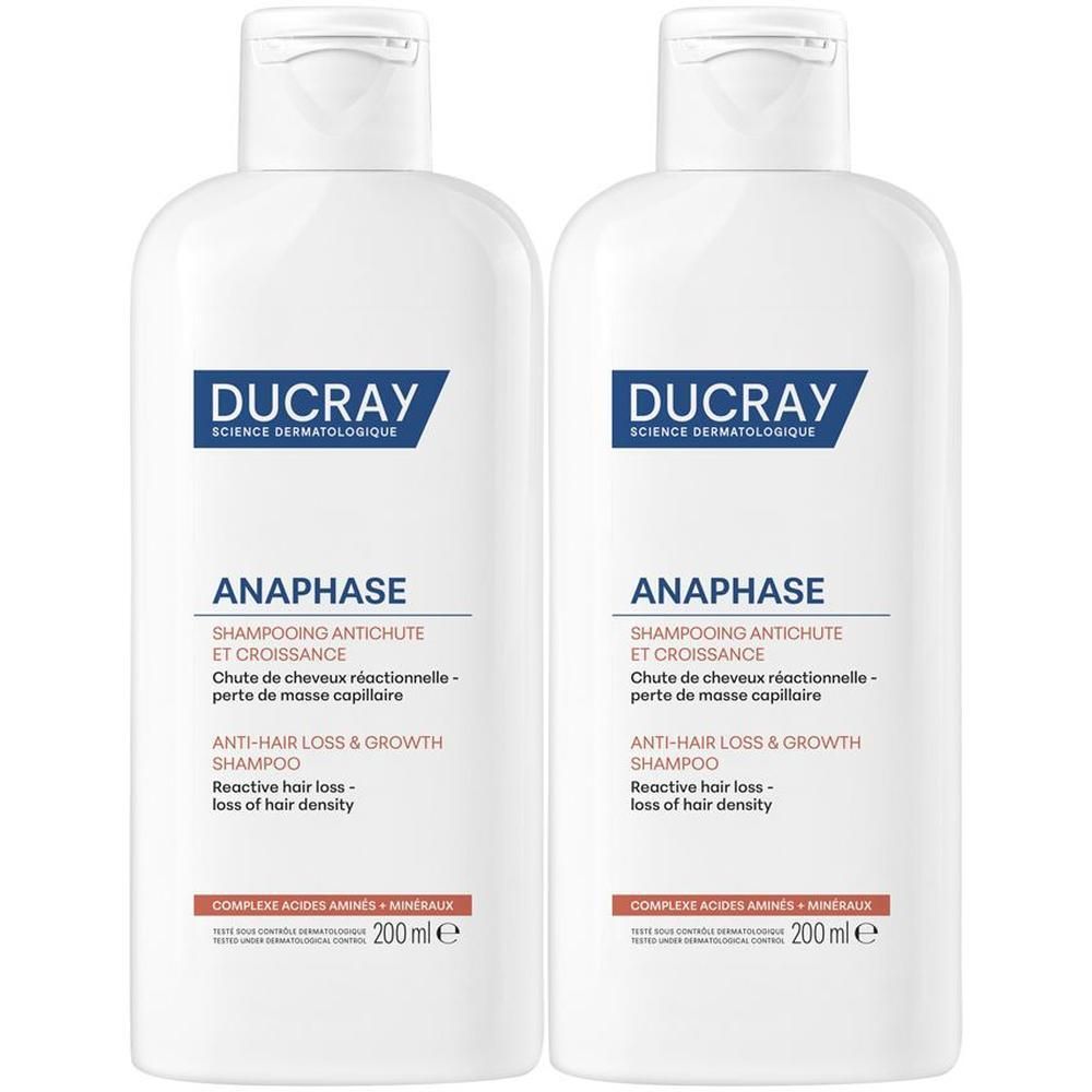 Ducray Anaphase Shampoo contro la caduta e crescita dei capelli, Frena la caduta dei capelli occasionale, 200ml