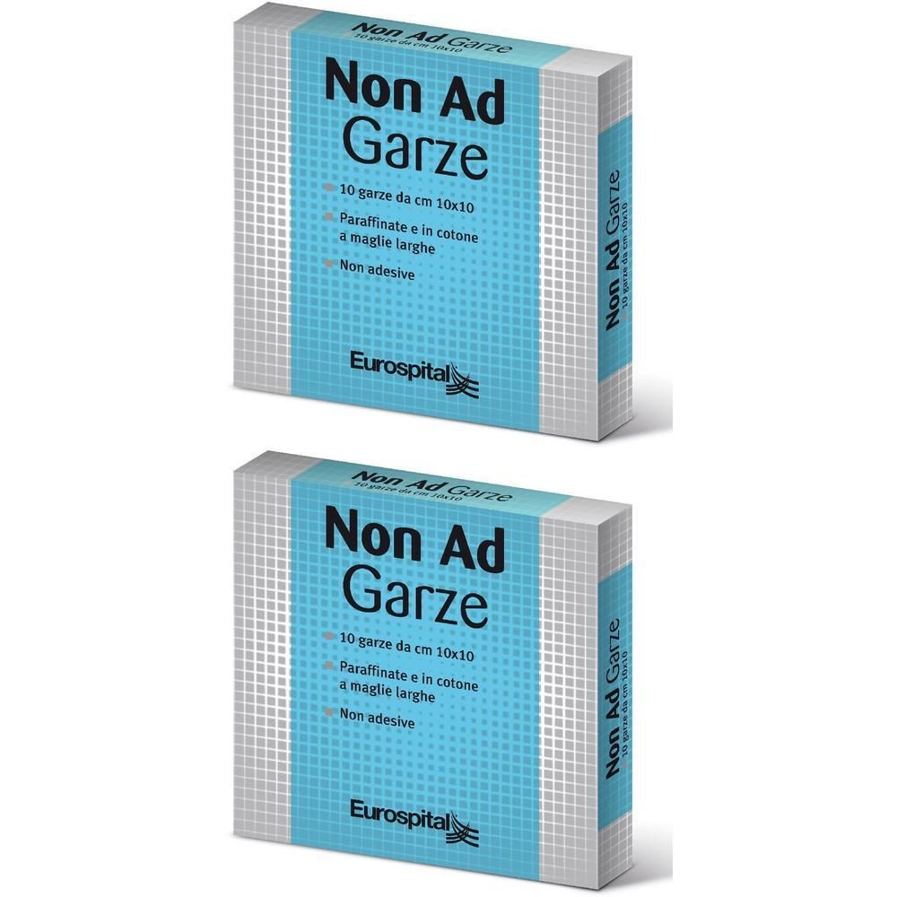Tre confezioni di garze sterili non aderenti.