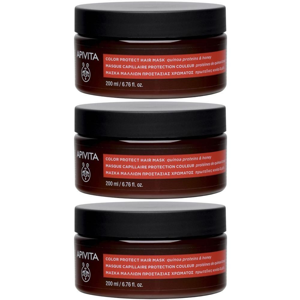 Apivita Color Seal Maschera protettiva per capelli colorati e mèches riavviva il colore