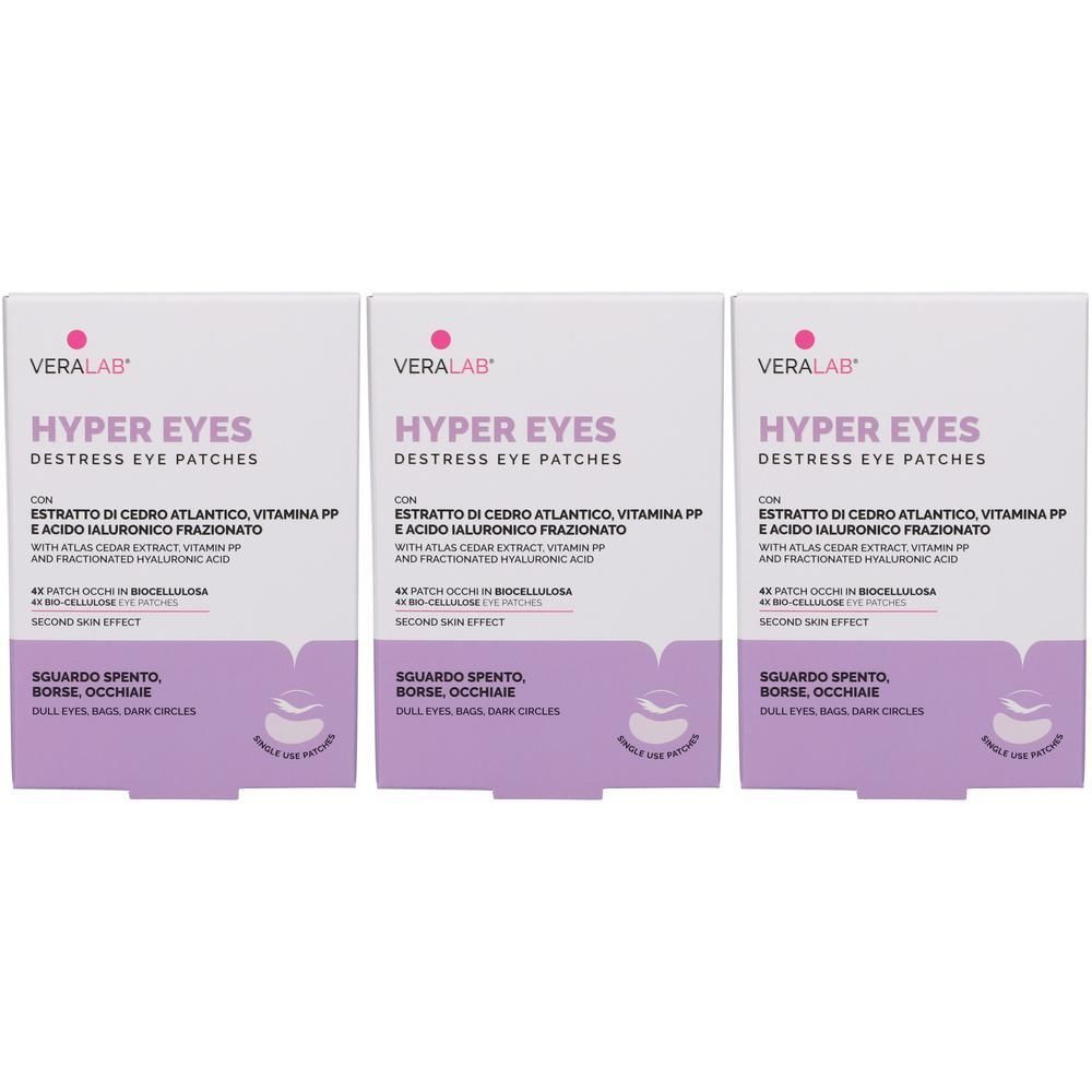 Veralab Hyper Eyes Destress Eye Patches Kit 4 Pezzi