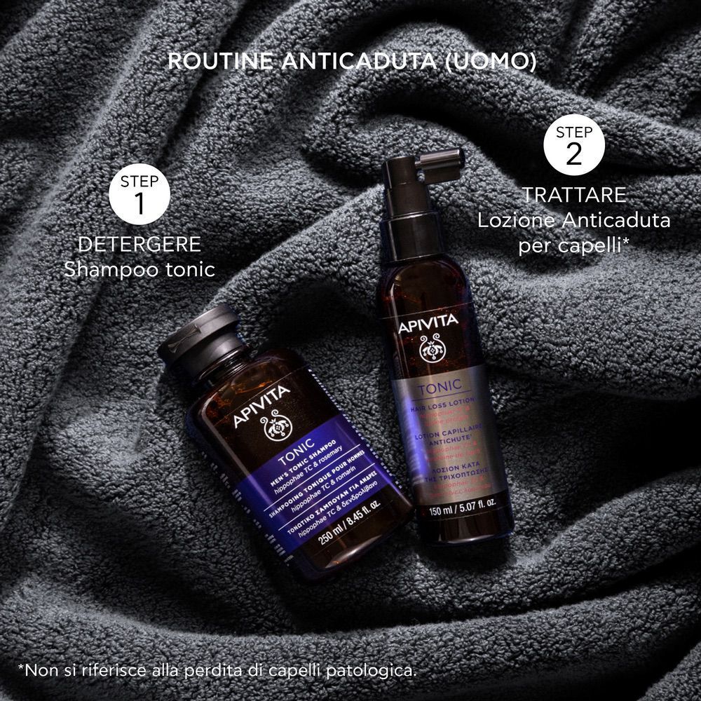 Apivita Tonic Shampoo Tonificante Anticaduta per capelli fini e diradati - uomo