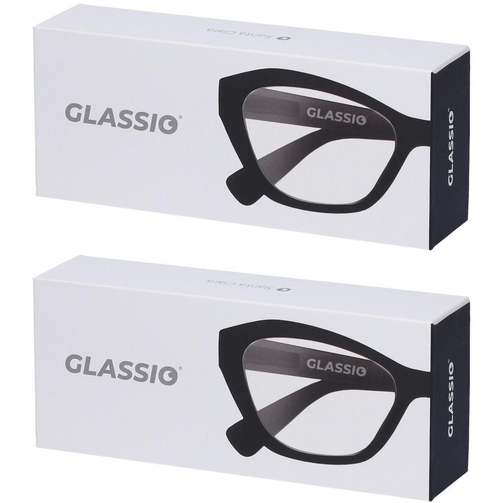 Occhiali da Lettura Glassio Santa Clara Colore Nero Gradazione +2,0