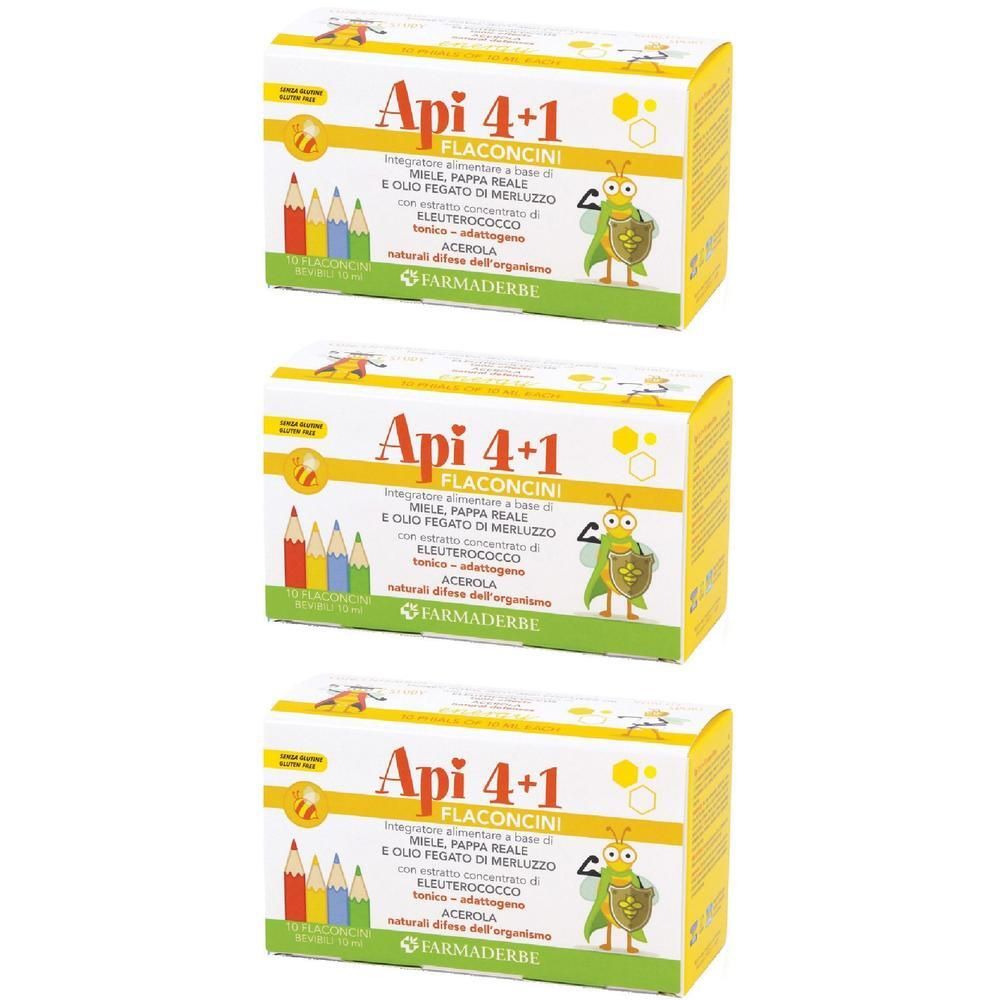 Apiquattro + 1 10 Flaconcini Da 10 Ml