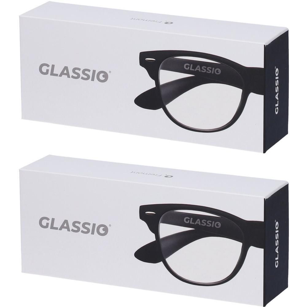 Occhiali da Lettura Glassio Fremont Colore Nero Gradazione +2,0