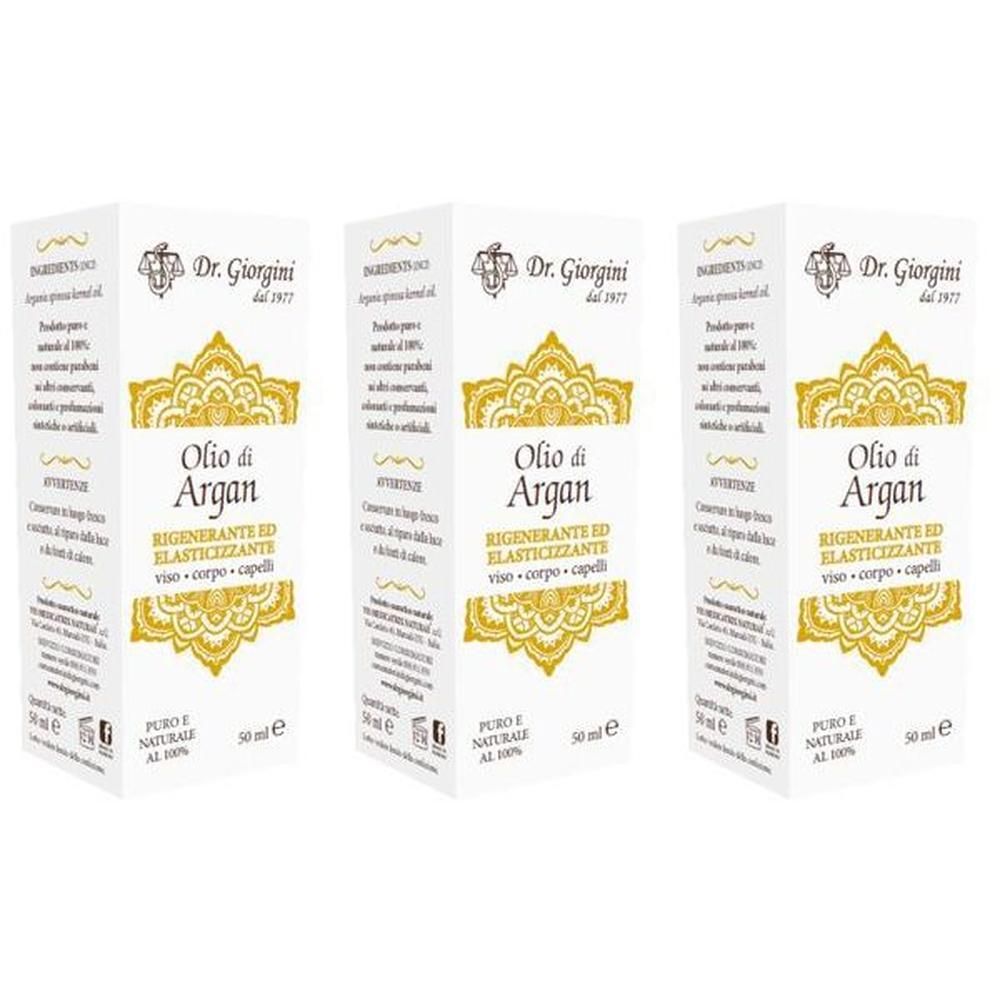Tre confezioni di Olio di Argan Dr. Giorgini, 50 ml.