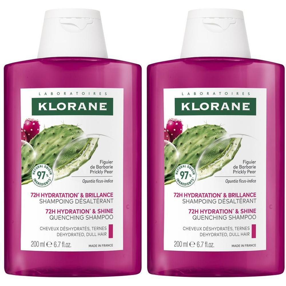 Klorane Shampoo idratante e illuminante al Fico d’India 200ml - Capelli disidratati, idratazione