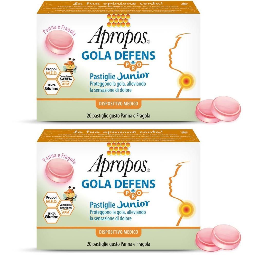 Apropos Gola Defens Pro Pastiglie Junior Panna e Fragola