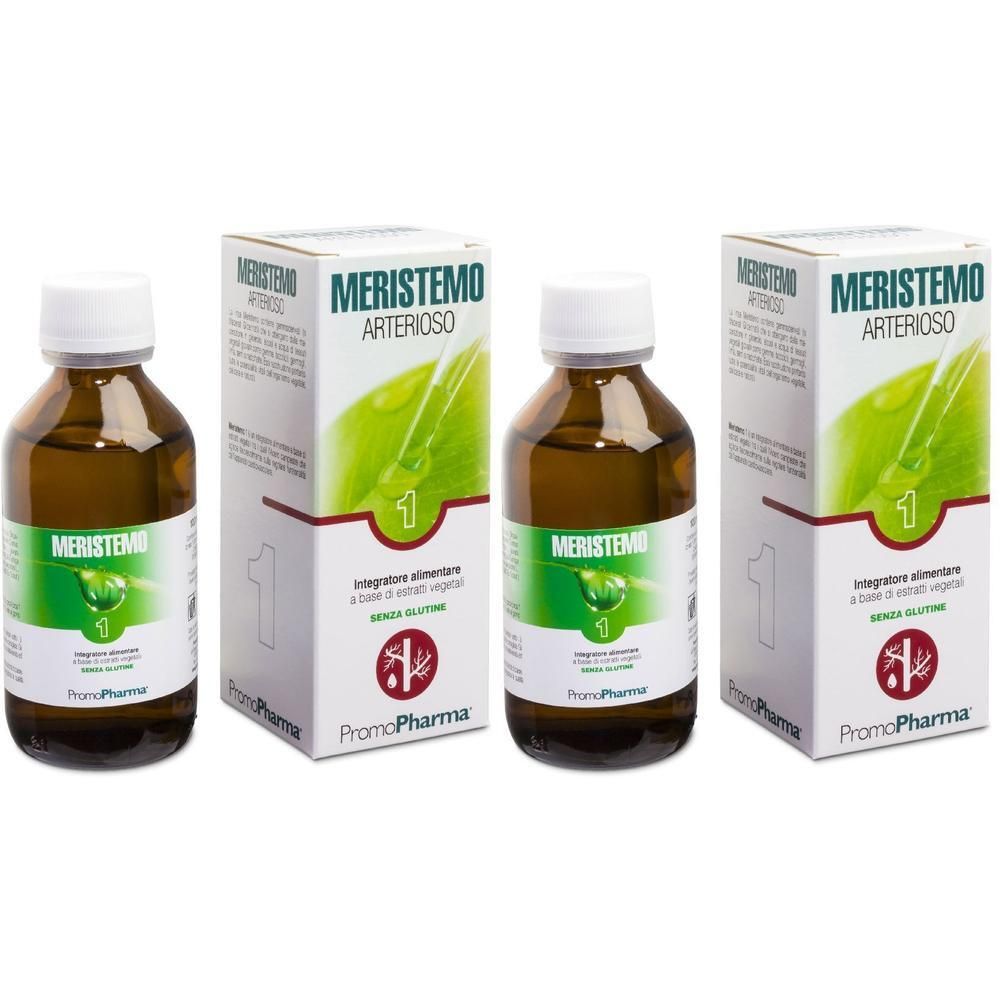 Due flaconi e scatole di Meristemo Arterioso.