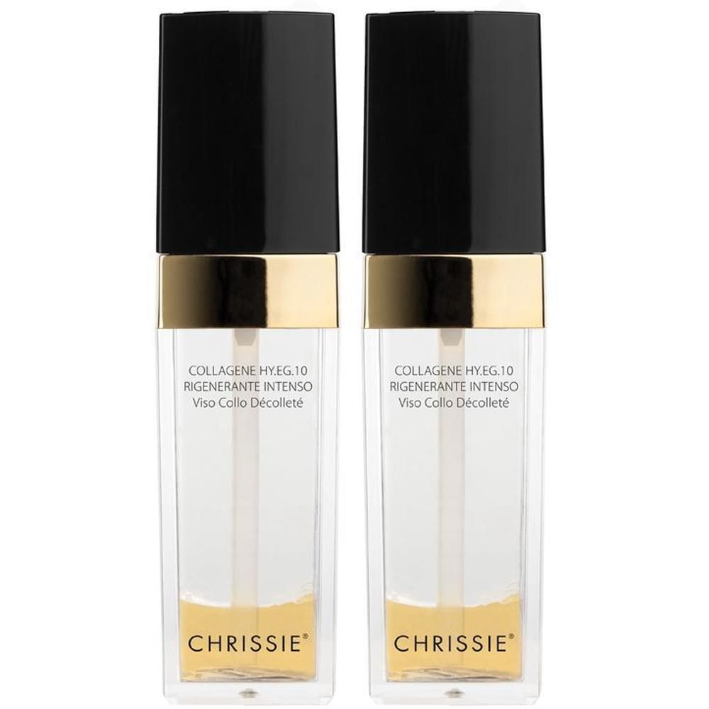 Due flaconi di Chrissie Collagene HY.EG.10 Rigenerante Intenso Trattamento Viso Collo Décolleté.