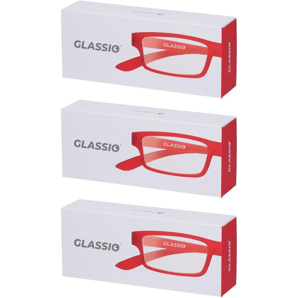 Occhiali da Lettura Glassio Cupertino Colore Rosso Gradazione +2,0
