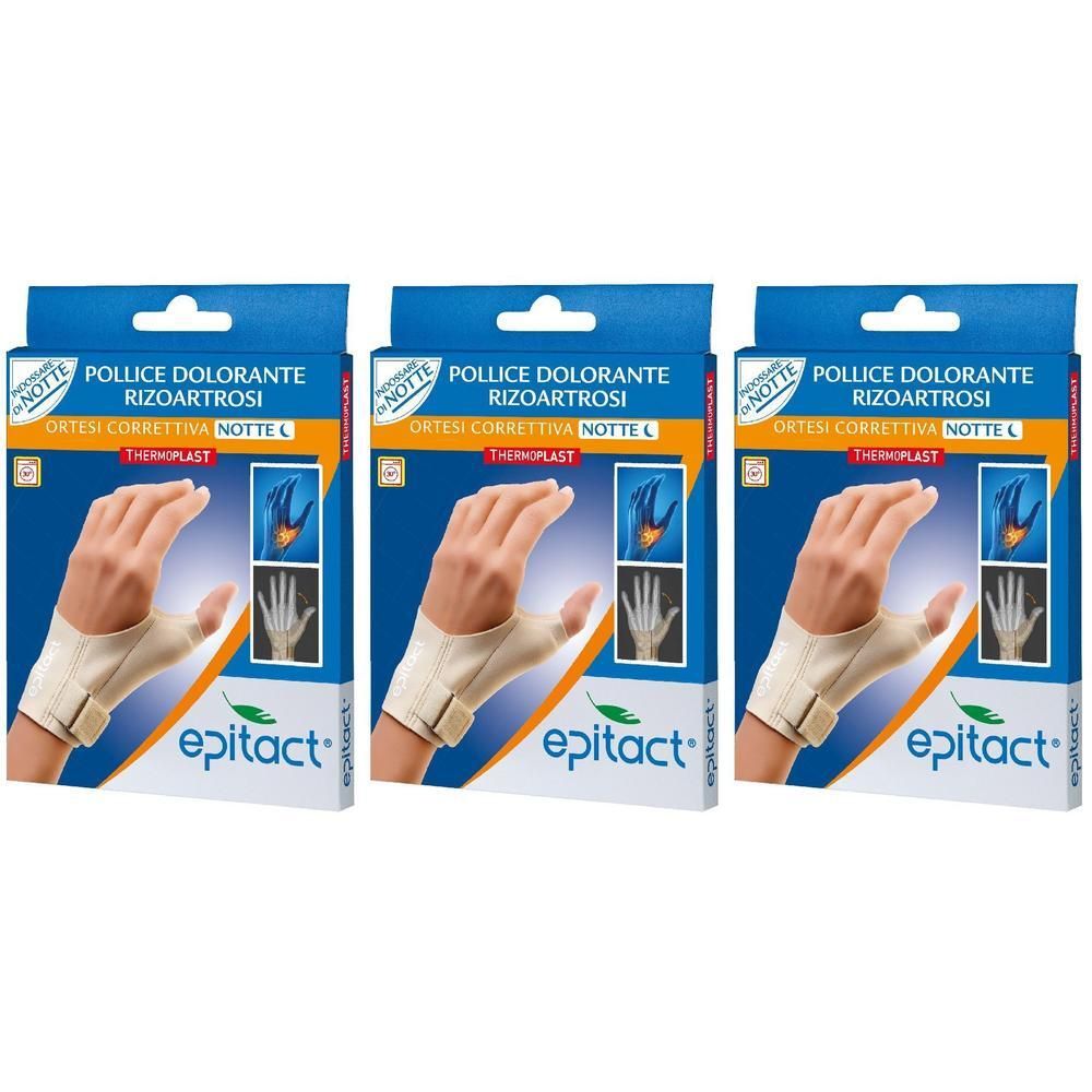 Epitact Ortesi pollice mano notte sinistra L. Tutore beige con chiusura a velcro.