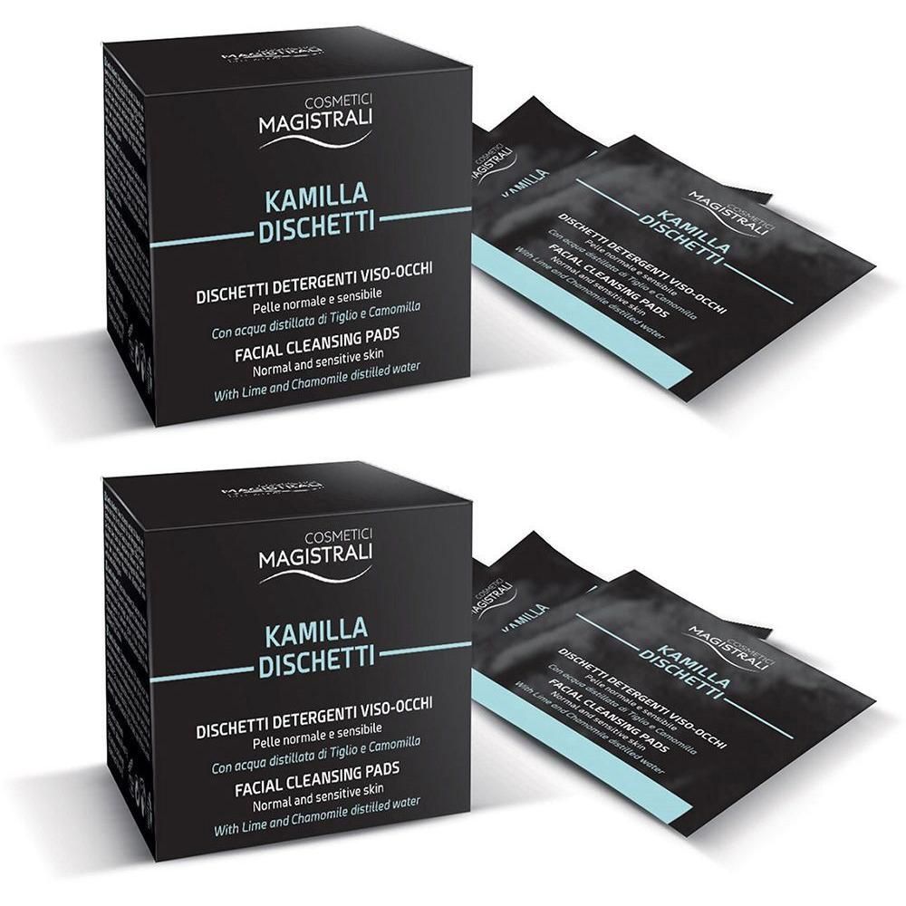 Due scatole e quattro pacchetti singoli di dischetti detergenti viso Kamilla.
