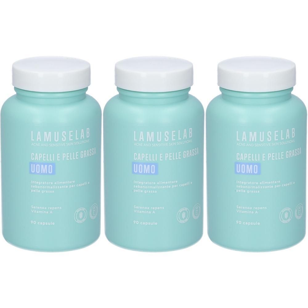 Lamuselab Uomo Capelli Pelle Grassa Capsule