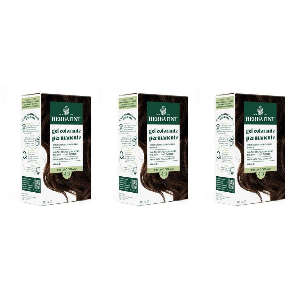 Herbatint Gel Colorante Permanente Colore 4D Castano Dorato