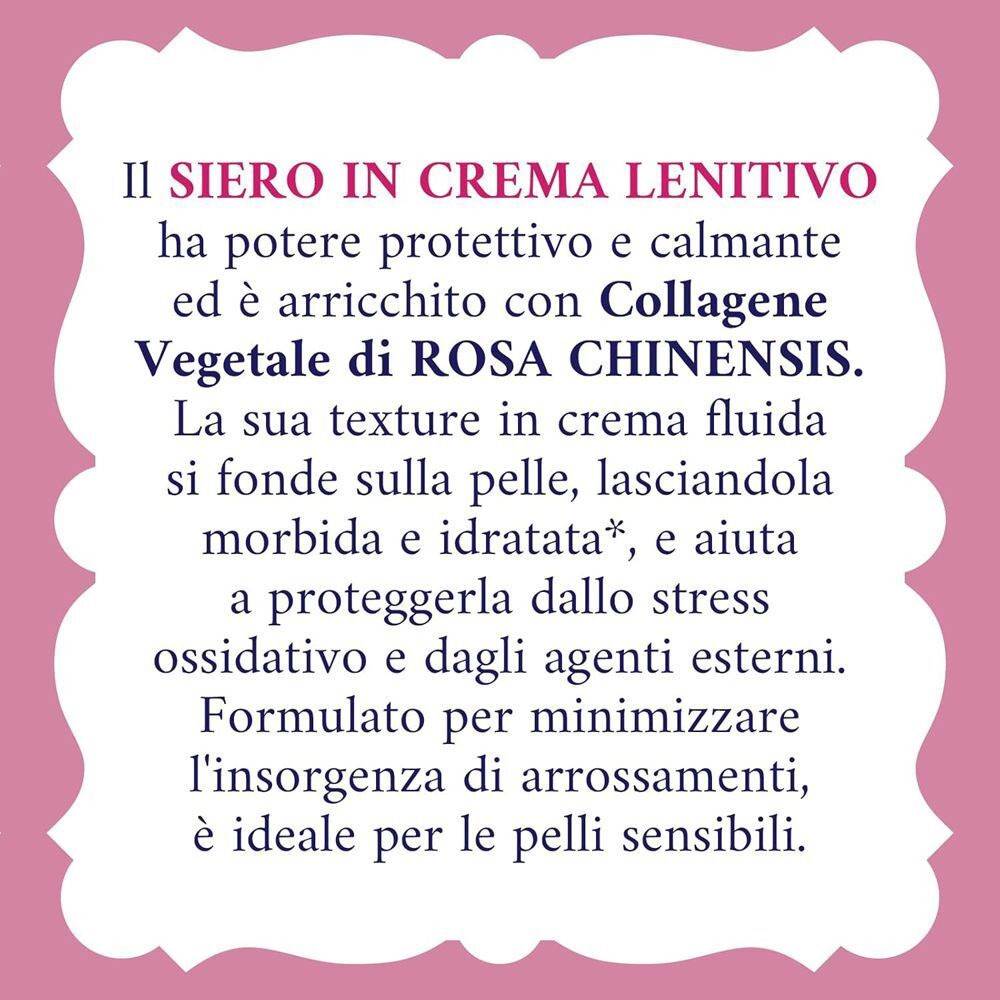 Descrizione testuale del Acqua alle Rose Siero Viso Idratante Purificante per pelli sensibili.