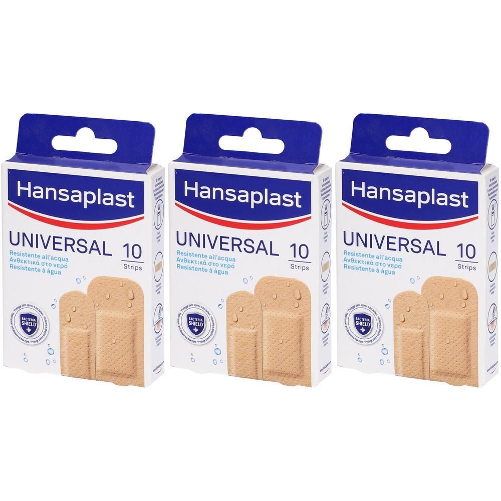 Hansaplast Cerotti Universal, Impermeabili e traspiranti per tutte le ferite, 10 pezzi in 2 formati