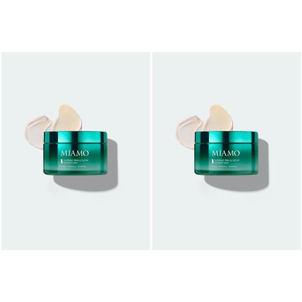 Due vasetti di balsamo corpo Miamo Body Renew Supreme Firm&Glow.