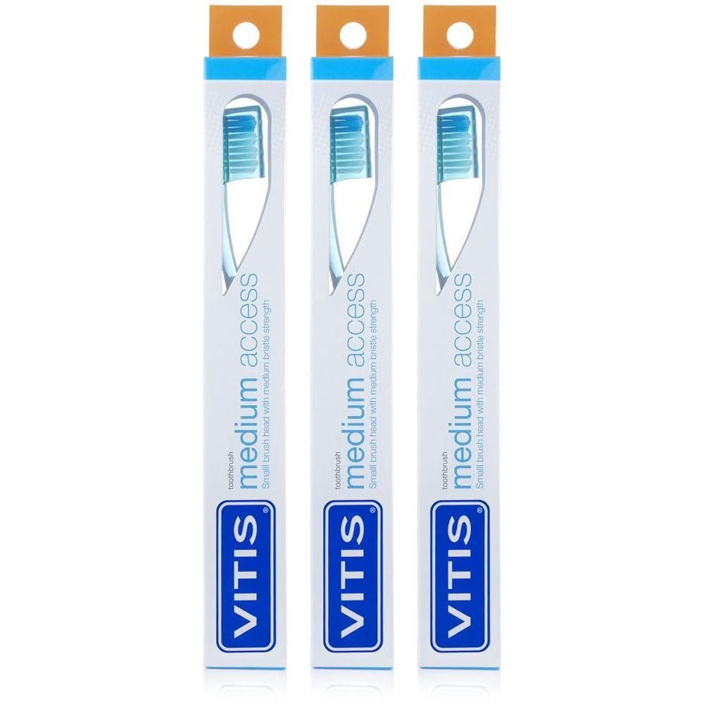 Vitis® Medium Access Blister Spazzolino + Dentifricio da 15 ml