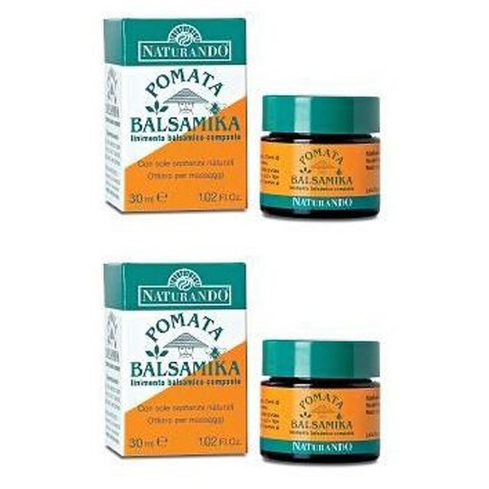 Due scatole e due vasetti di Pomata Balsamika di Naturando.