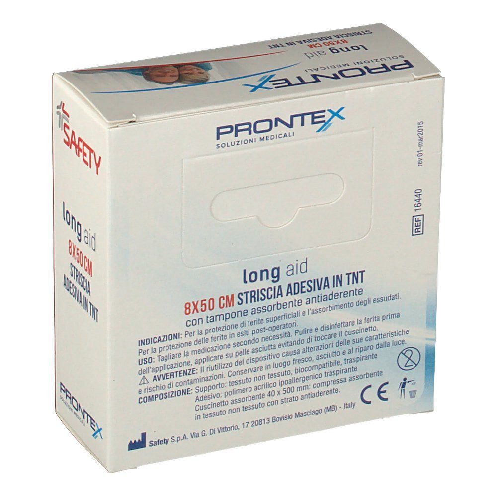 Confezione di nastro adesivo medicale Prontex, 8 cm x 50 cm.