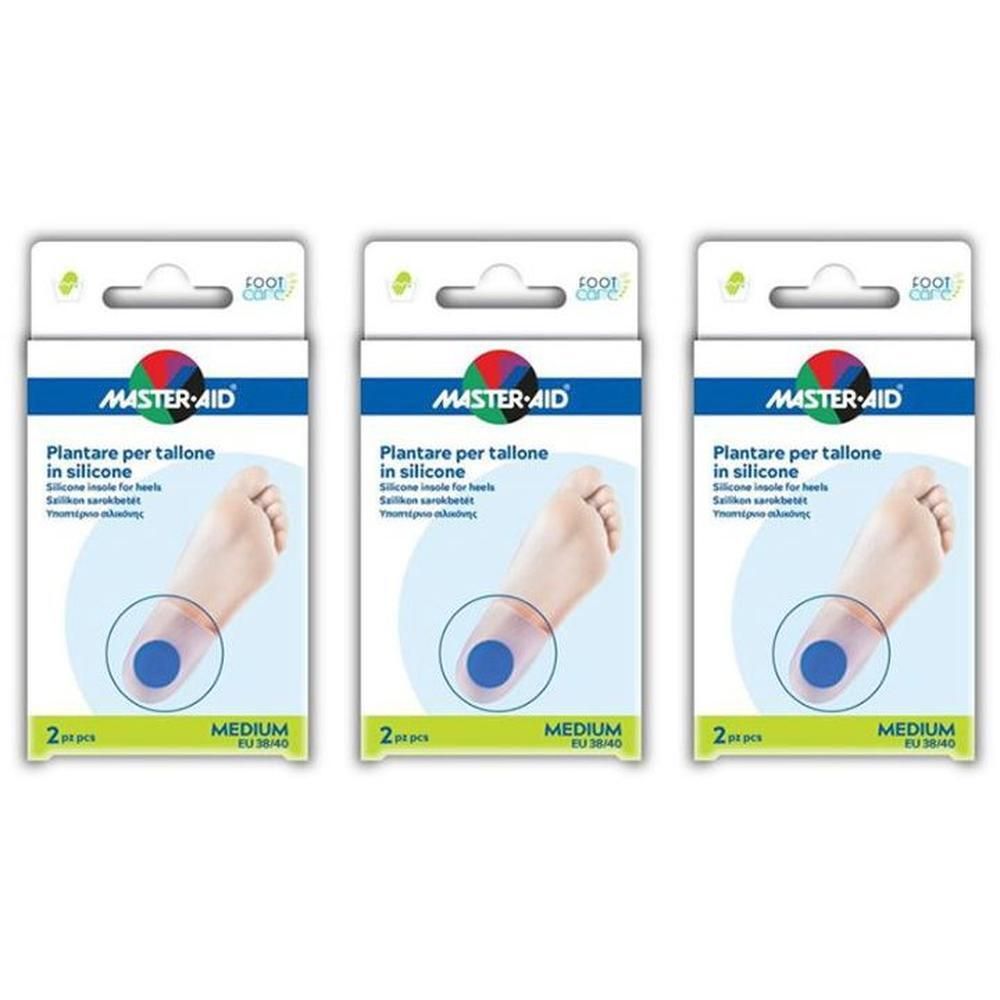 Talloniera In Due Tipologie Di Silicone Master-Aid Footcare Medium 2 Pezzi F3