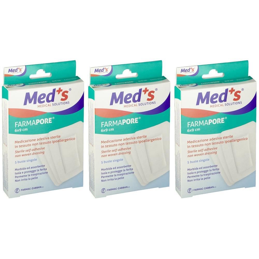 Meds® Medicazione Adesiva Sterile 6 x 9 cm
