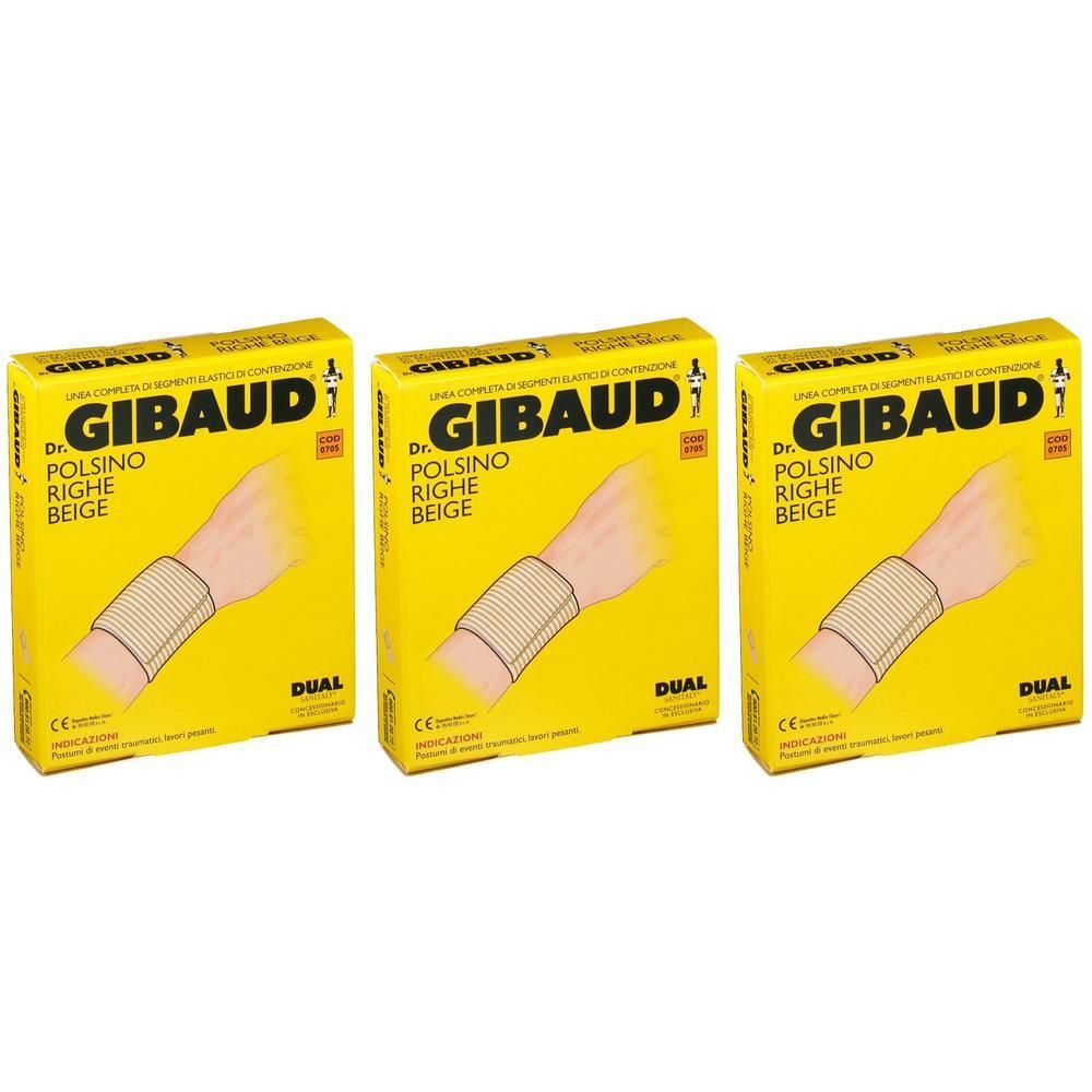 Dr. GIBAUD® Polsino Righe Beige 6 cm Taglia 1