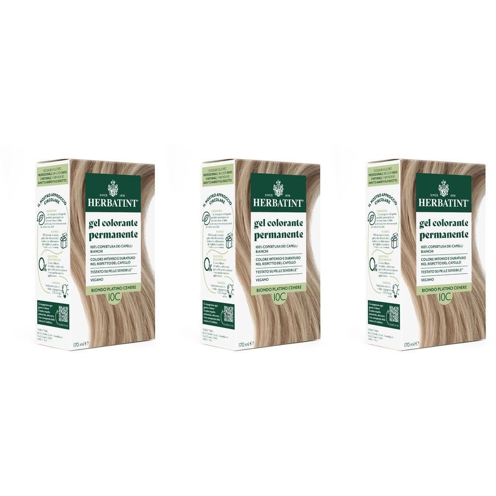 Herbatint Gel Colorante Permanente 10C Biondo Platino Cenere