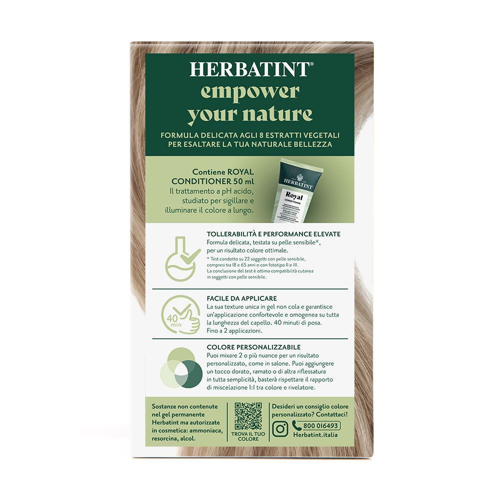 Herbatint Gel Colorante Permanente 10C Biondo Platino Cenere