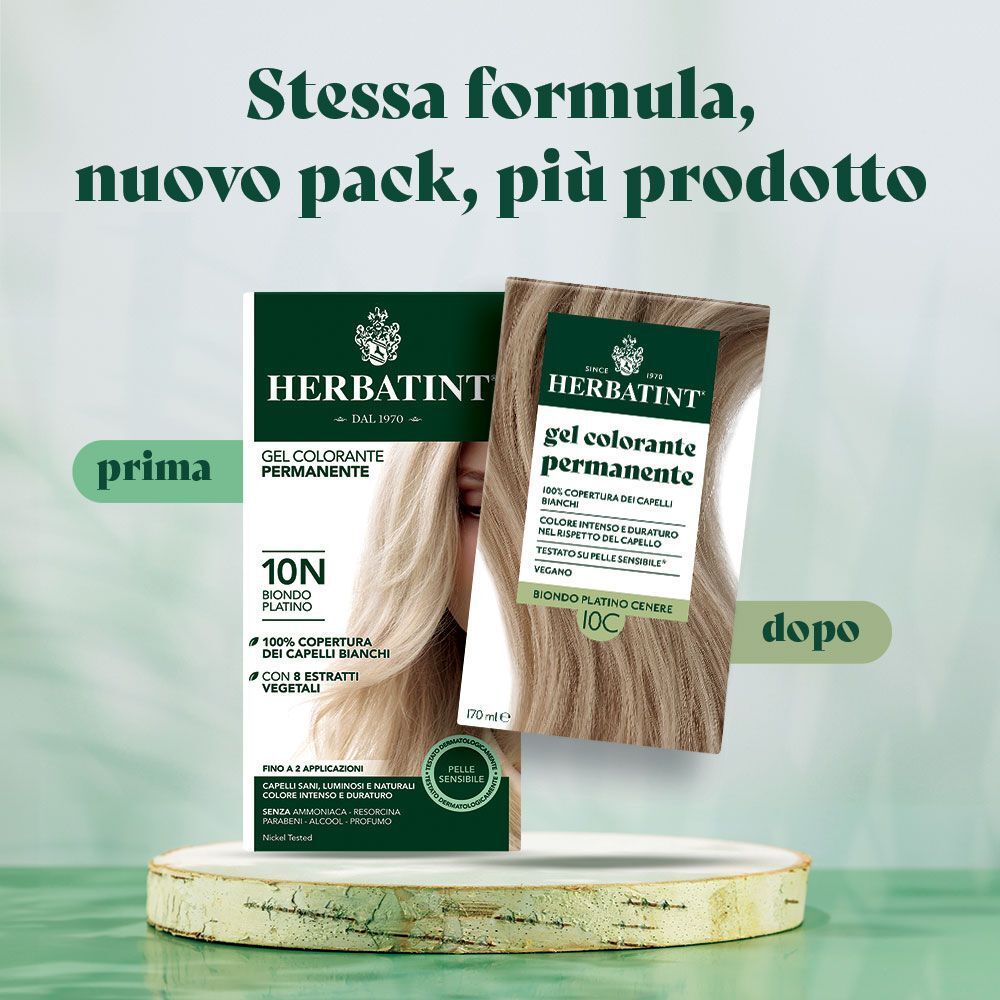 Herbatint Gel Colorante Permanente 10C Biondo Platino Cenere