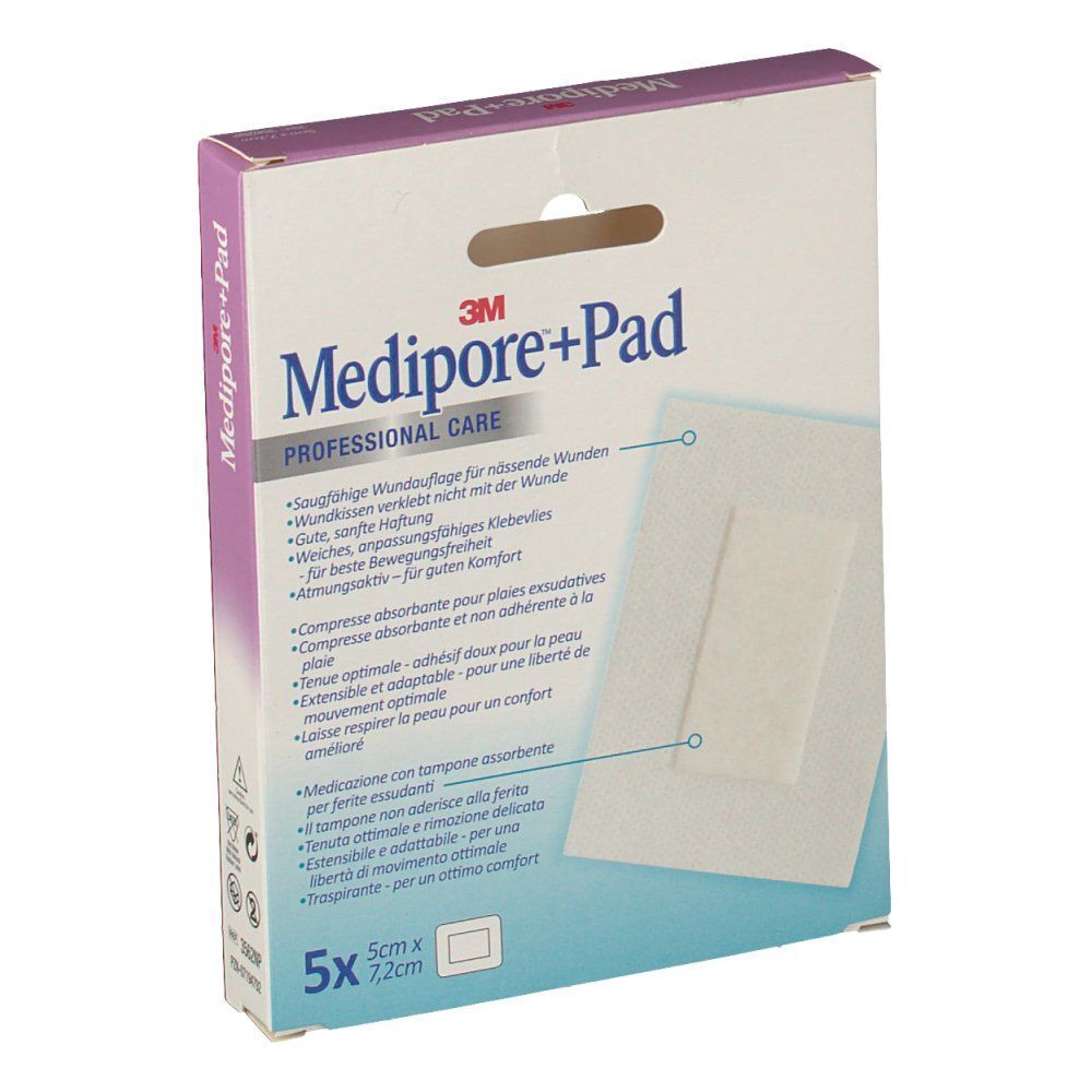 Medipore+Pad 5 cm x 7,2 cm