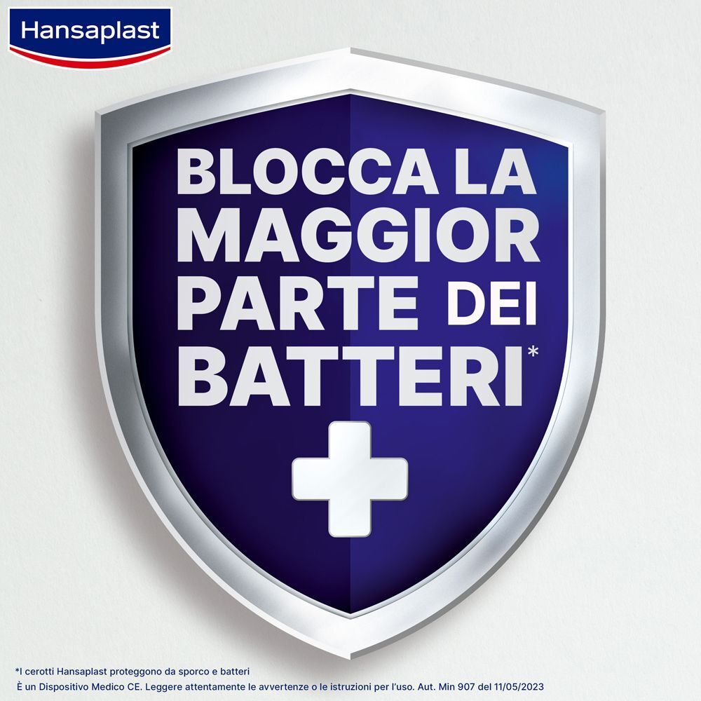 Cerotto Hansaplast Universal: blocca la maggior parte dei batteri.