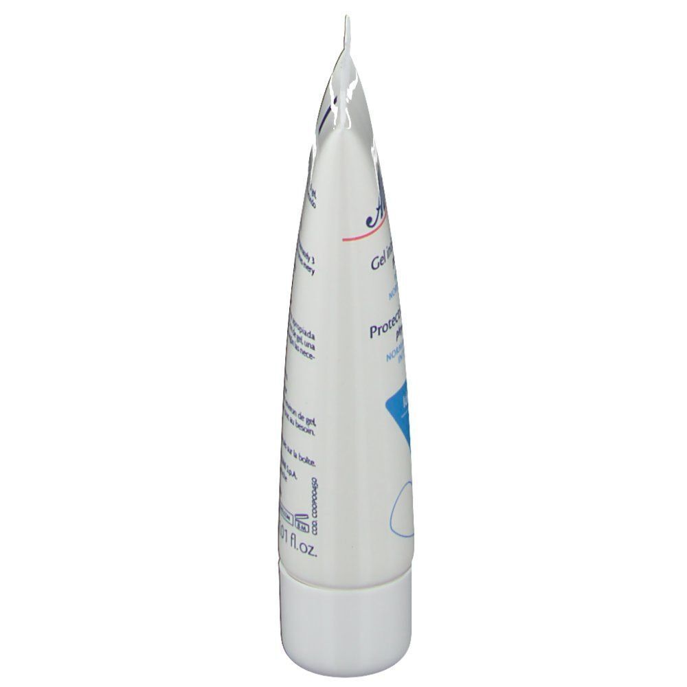 Vista laterale di un tubetto di gel intimo protettivo Alkagin, 30 ml.