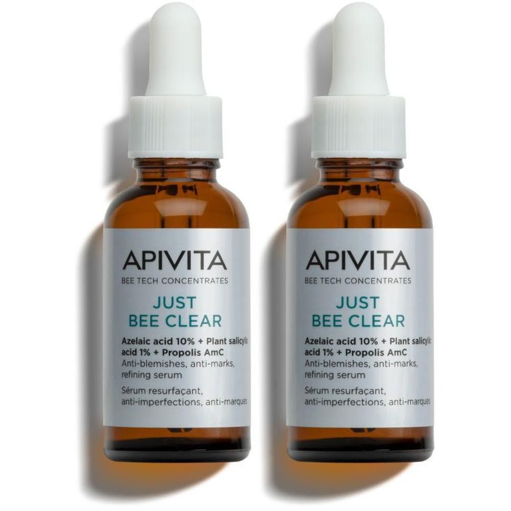 Apivita Just Bee Clear Siero Perfezionatore Affinante e anti-macchie opacizzante, pelle grassa, acne